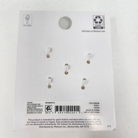 Time And Tru Hope 5 Pc Ring Set Gold Tone & Crystal Accents - Picture 6 of 7